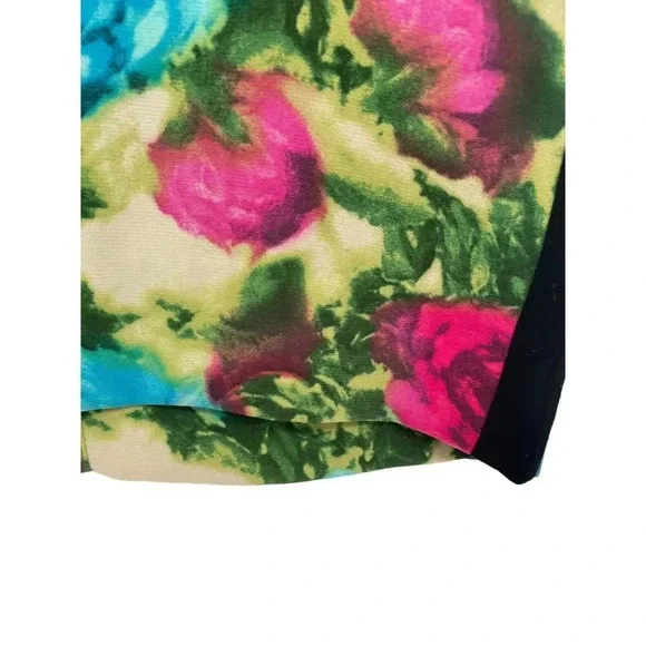 Sandro Floral Abstract Mini Shift Dress Size EU 2 US 4-6 Cut out Back zip - Picture 8 of 16